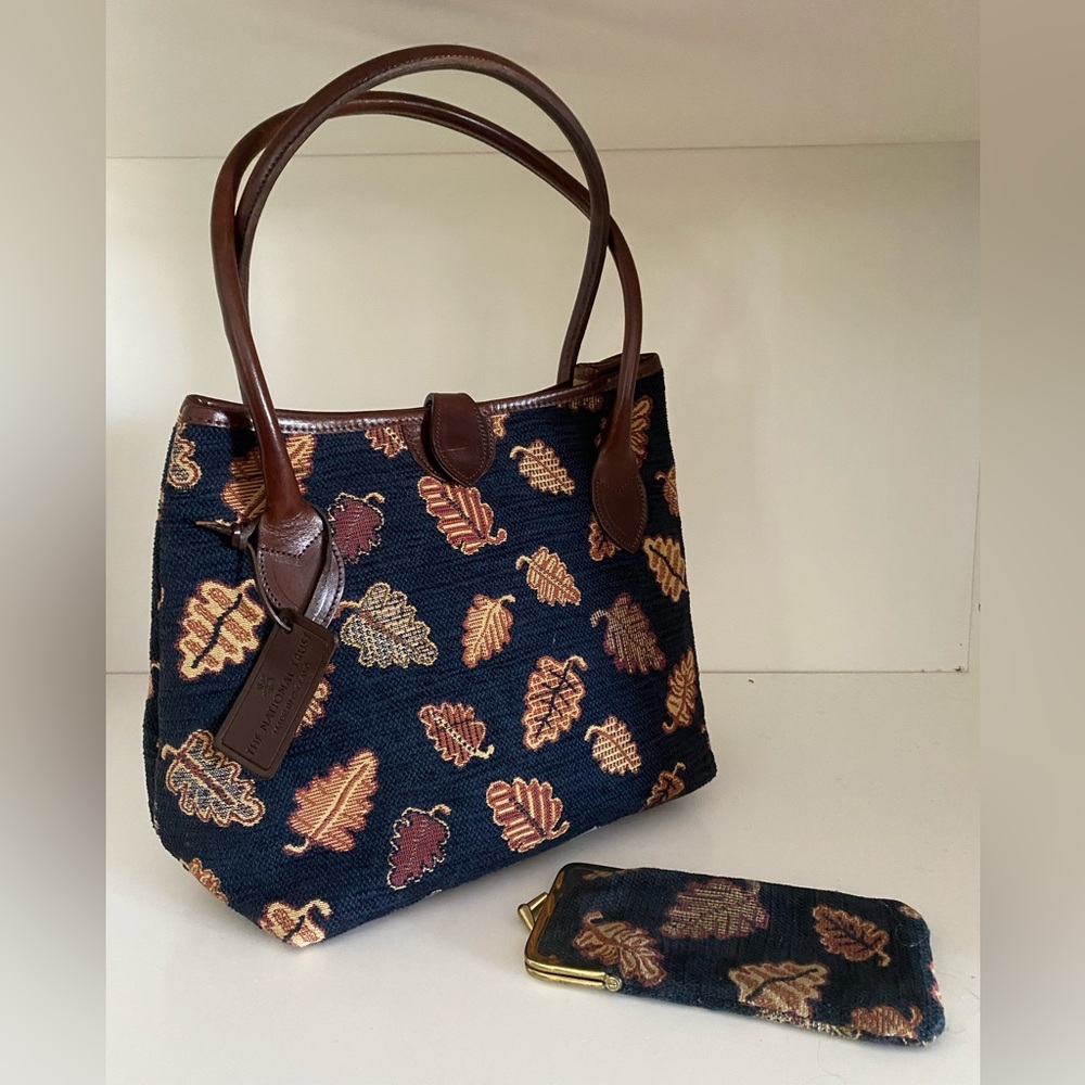 National Trust Made in England fabric and leather bag